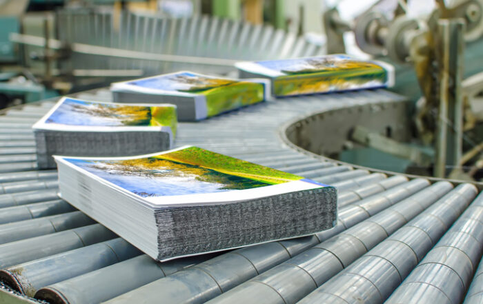 Book magazine catalog production line into press plant houseQuick Reliable Printing (QRP)