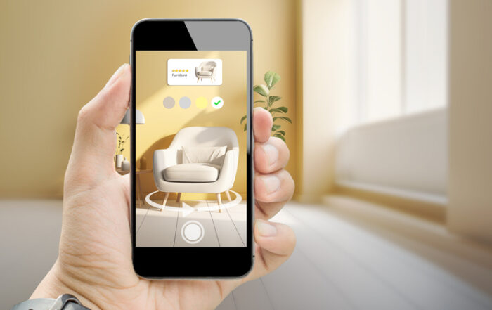Augmented reality for smart Business furniture interior design conceptQuick Reliable Printing (QRP)