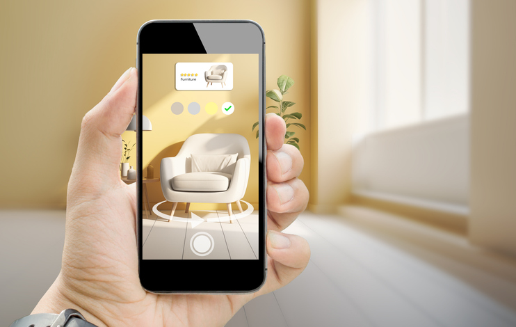 Augmented reality for smart Business furniture interior design conceptQuick Reliable Printing (QRP)