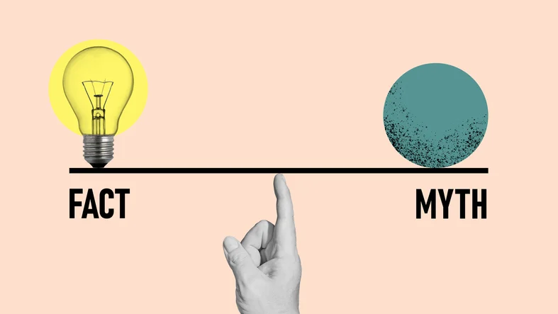 Fact and myth concept is shown using the text | Quick Reliable Printing (QRP) Quick Reliable Printing (QRP)